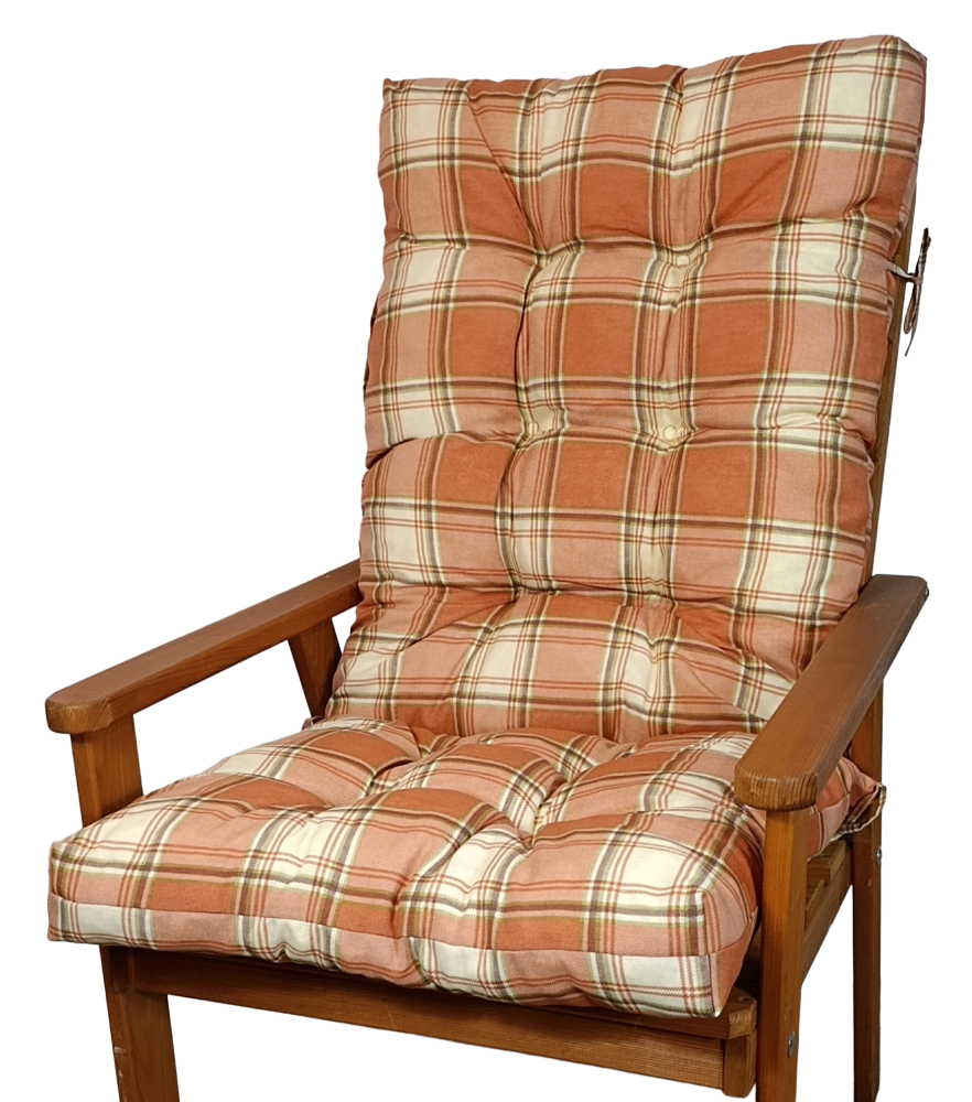 Preview: Polster für Gartenstuhl Hochlehner Auflage Sylva Gr. 120 x 50 cm Uniko