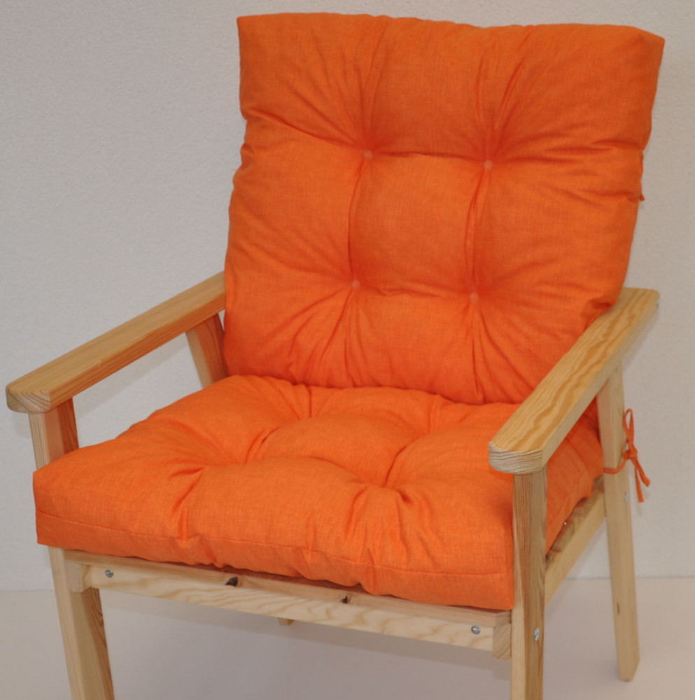 Polster für Gartenstuhl , Schaukelstuhl Nordic , Gr. 100 x 55 cm , Colore arancione (orange)