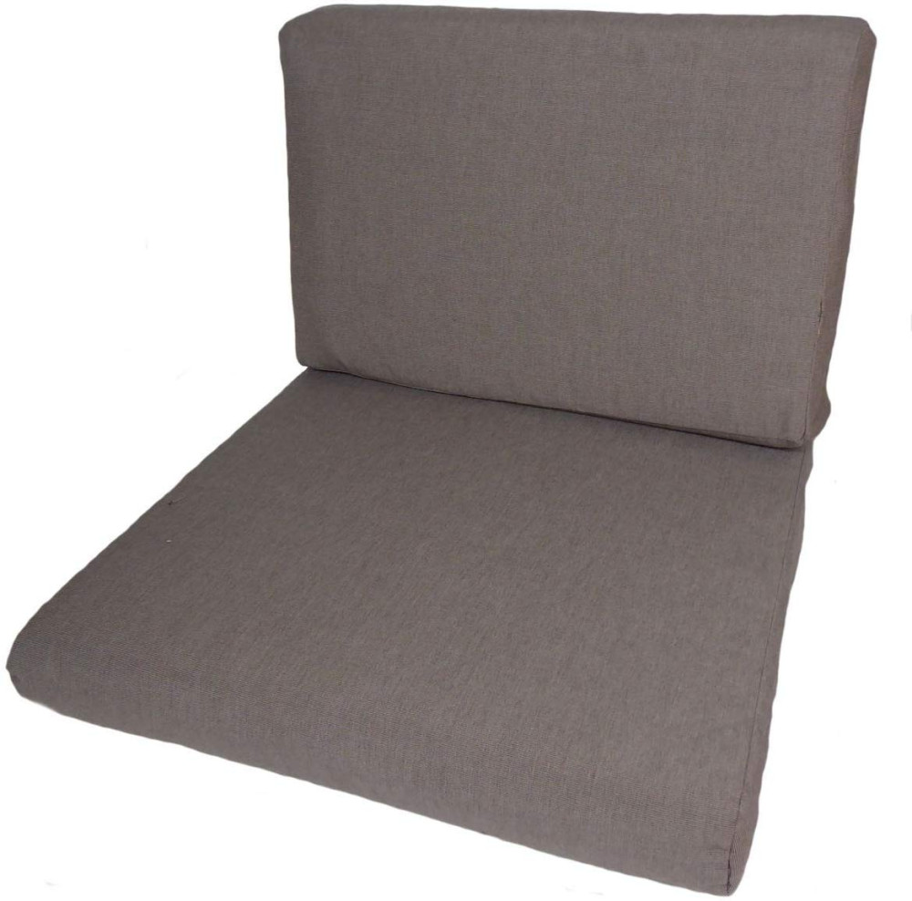 Kissen/Polster für PE - Rattanmöbel, Lodgekissen, Set Sitz + Rücken Fb. Grau-Braun, Teflon Out Door