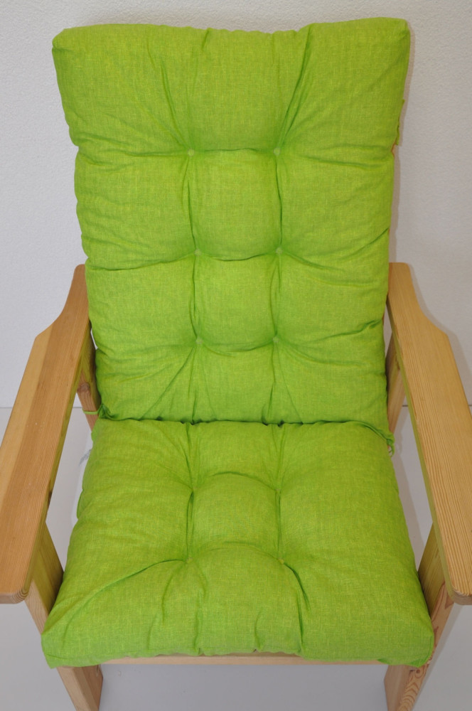 Polster für Gartenstuhl , Schaukelstuhl Sevila , Gr. 125 x 55 cm , Colore verde chiaro (hellgrün)