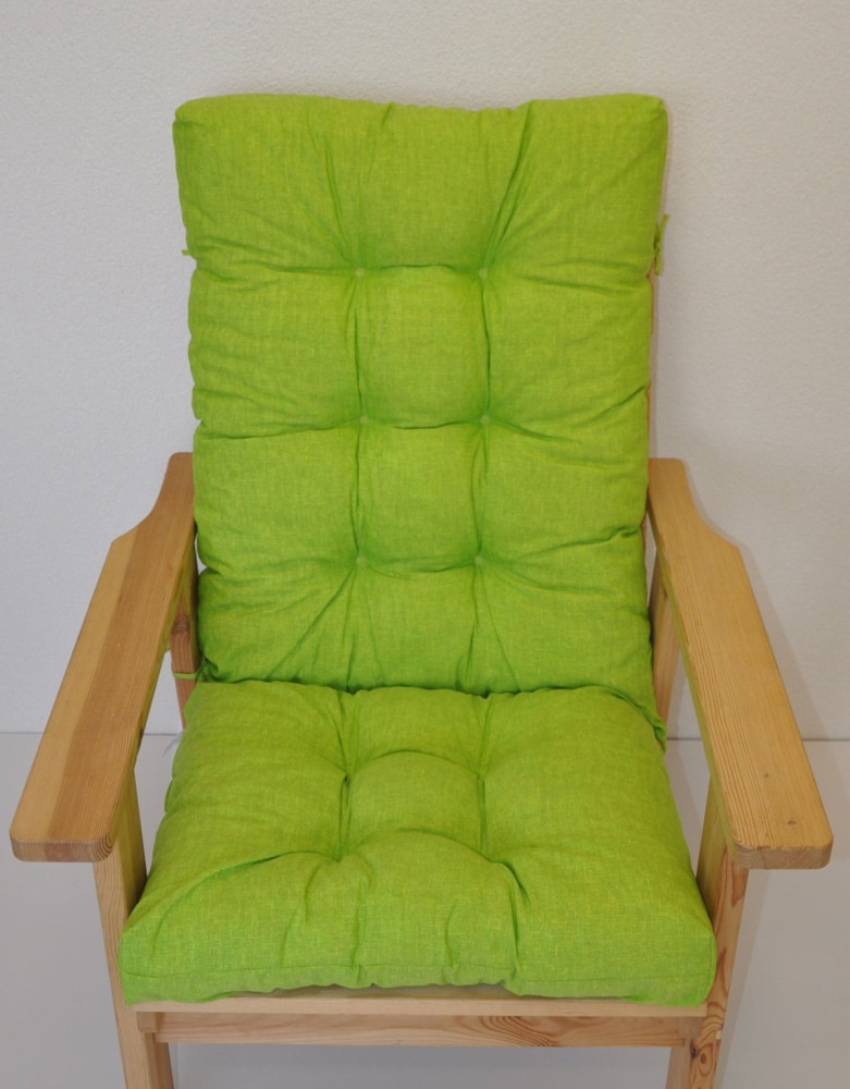 Polster für Gartenstuhl , Schaukelstuhl Sevila , Gr. 125 x 55 cm , Colore verde chiaro (hellgrün)