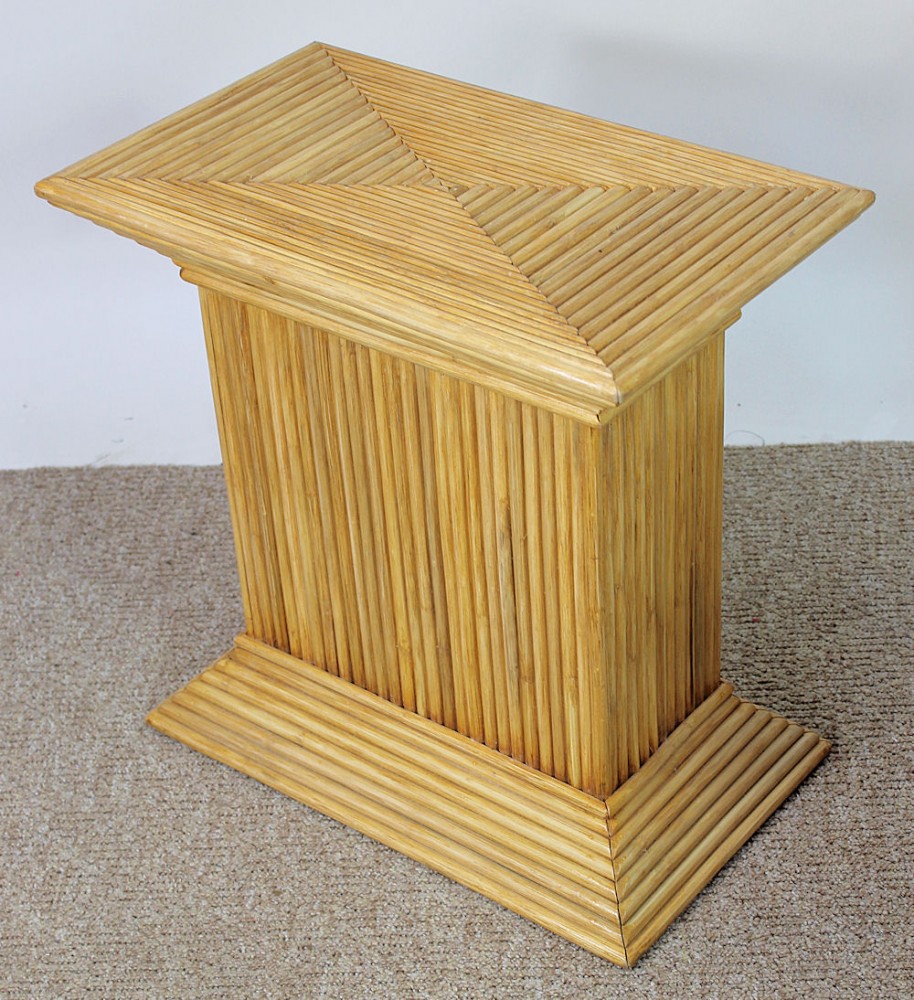 Rattan Blumensäule , Blumenständer Fb. honig 50x30x50 cm
