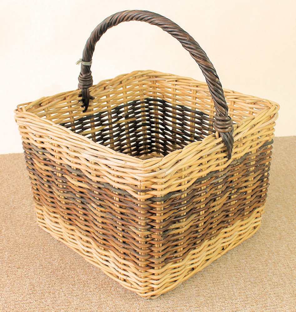 Rattan Kaminkorb / Holzkorb quatratisch