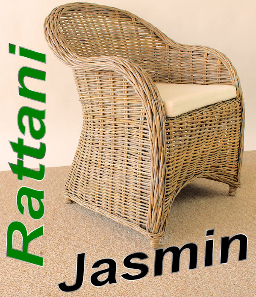 Rattansessel / Rattanstuhl "Jasmin" Koobo Gray