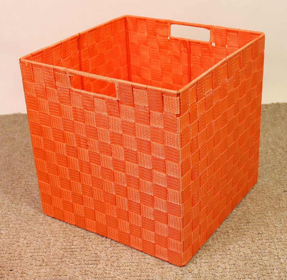 Regalkorb Schrankkorb Loom orange 32 x 32 cm H 32 cm