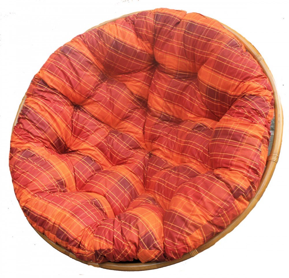 Papasan Ersatzpolster / Auflage D 120 cm , Fb. orange/rot