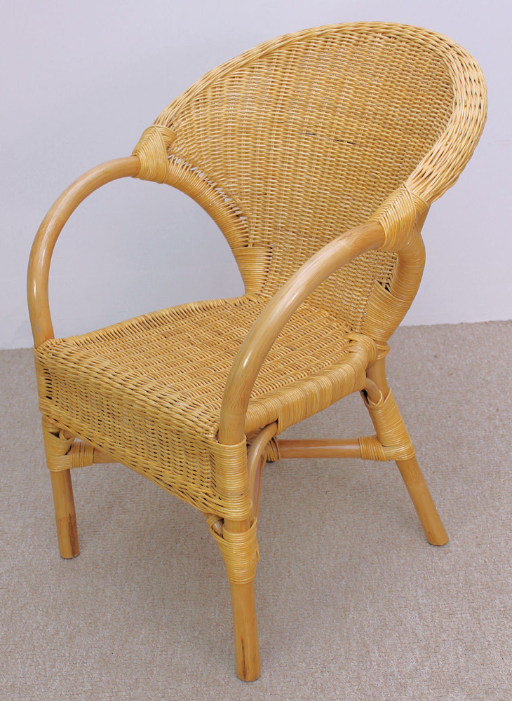 Rattansessel , Rattanstuhl "Carmen" Fb. honig