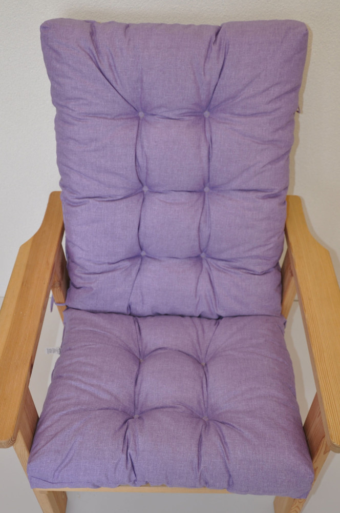 Polster für Gartenstuhl , Schaukelstuhl Sevila , Gr. 125 x 55 cm , Colore viola ( violett )