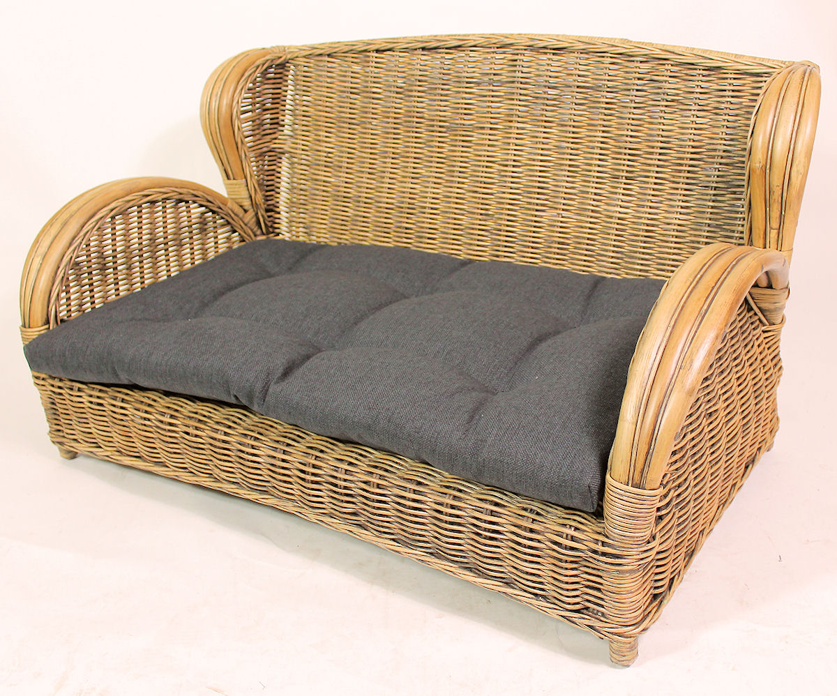 Rattani.de Rattan Hundesofa "Dog" 105 x 66 cm inkl. Polster