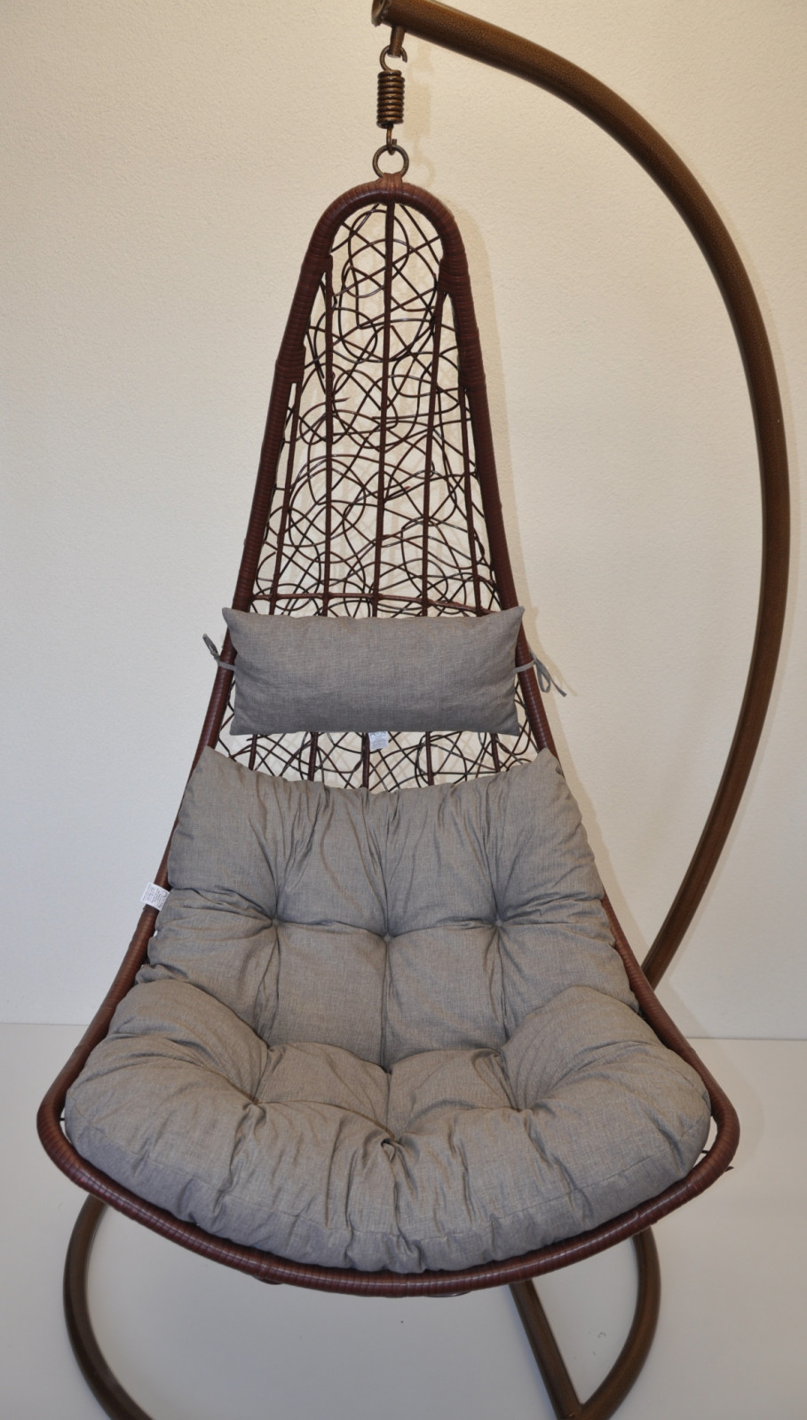Polster, Kissen, Auflage für Rattan Hängeschaukel Rattanschaukel Gr. 80 x 98 cm Colore grigio (dunkel grau)