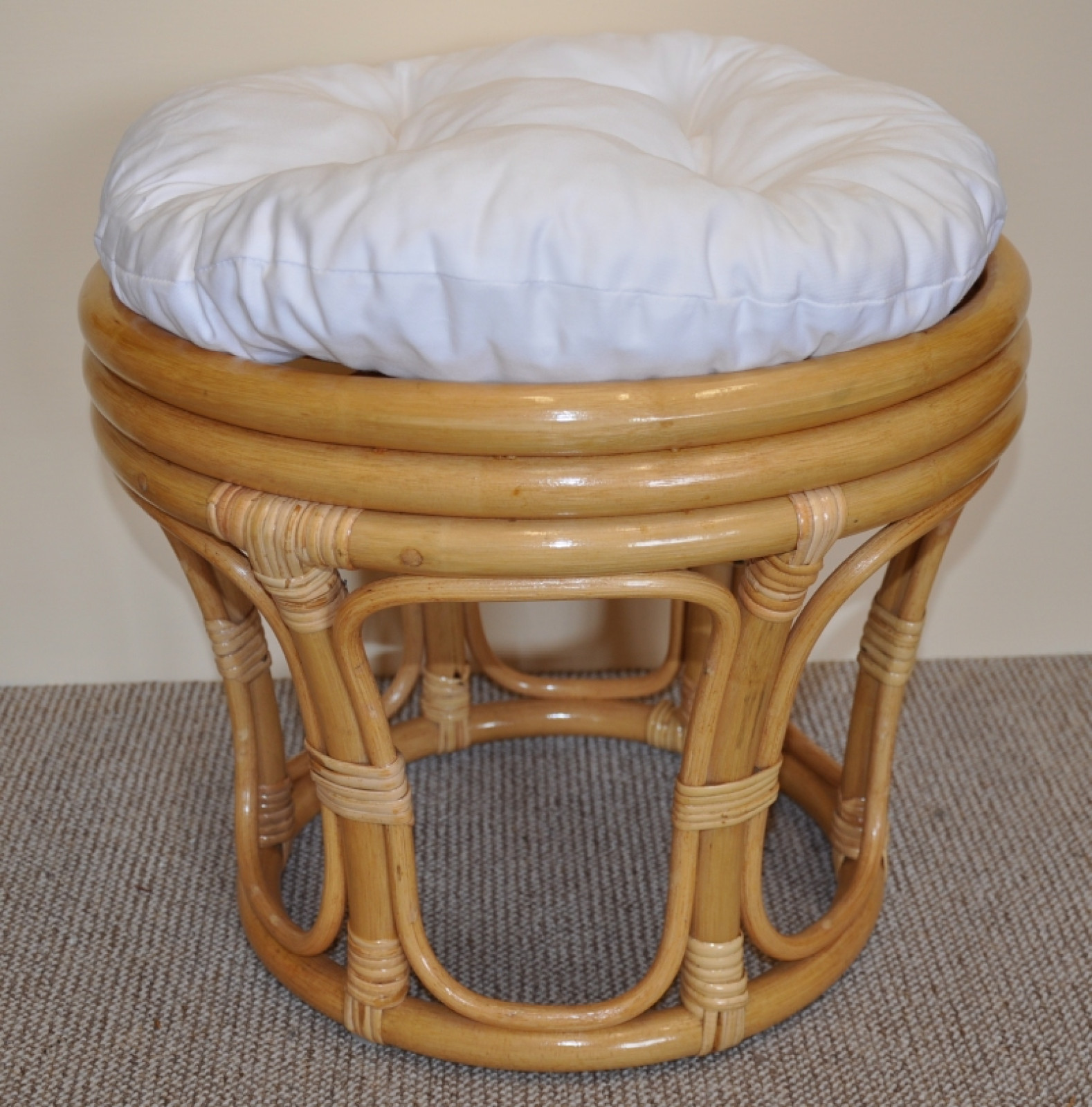 Papasan Hocker Kissen 40 cm Fb. weiß