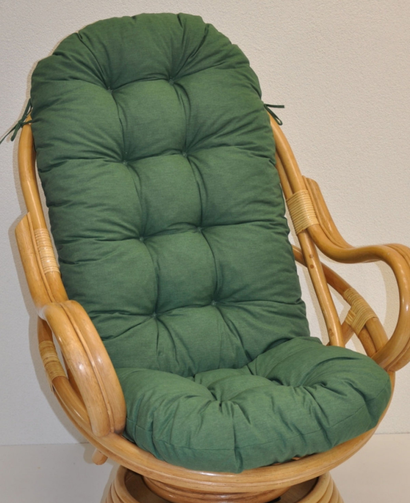 Polster für Schaukelstuhl , Ersatzpolster Schaukelstuhl / Drehsessel L 135 cm , Colore verde scuro (dunkelgrün)