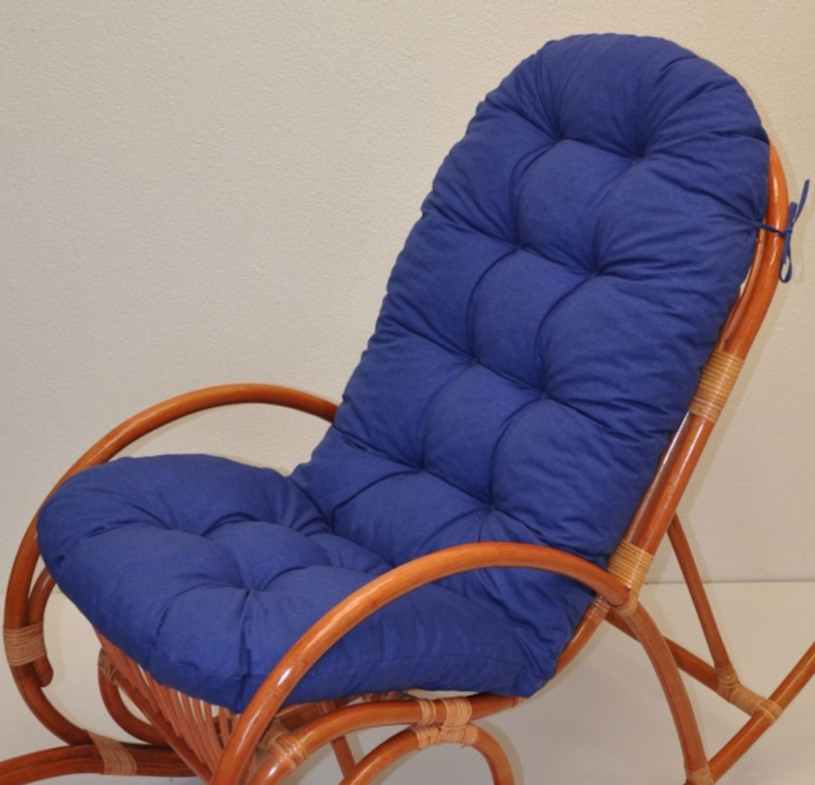 Polster / Kissen für Rattan Schaukelstuhl 130x55 cm Fb. Blue