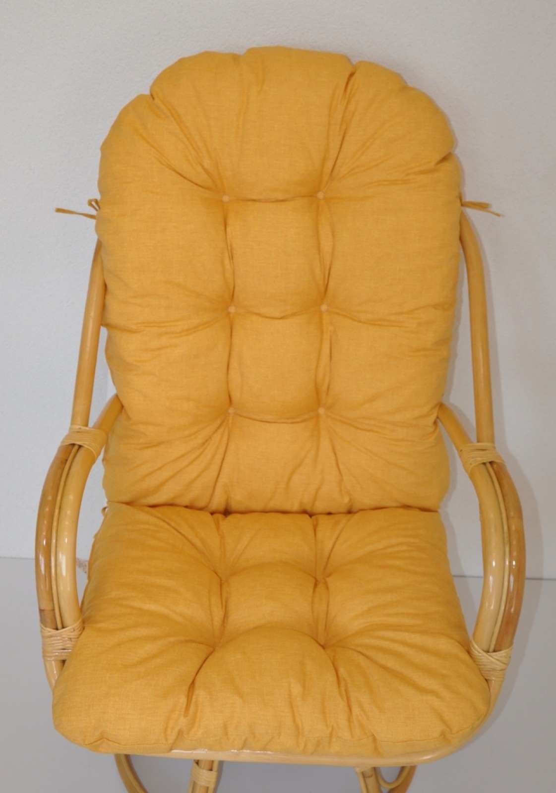 Polster für Rattan Drehsessel / Rattansessel Sandra L 125 cm Colore giallo (gelb)