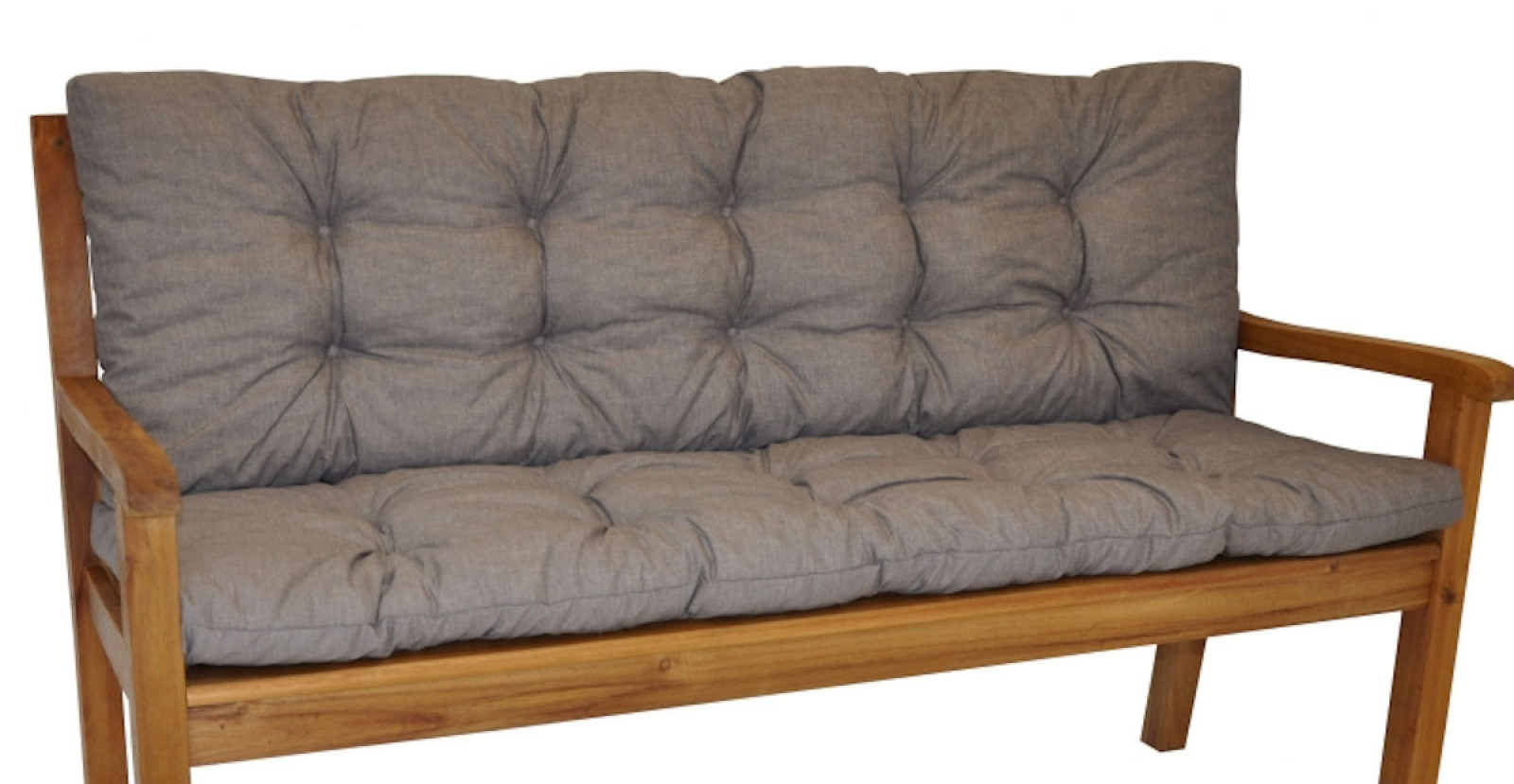 Kissen / Polster für Gartenbank / Bankkissen 120 cm dunkel grau