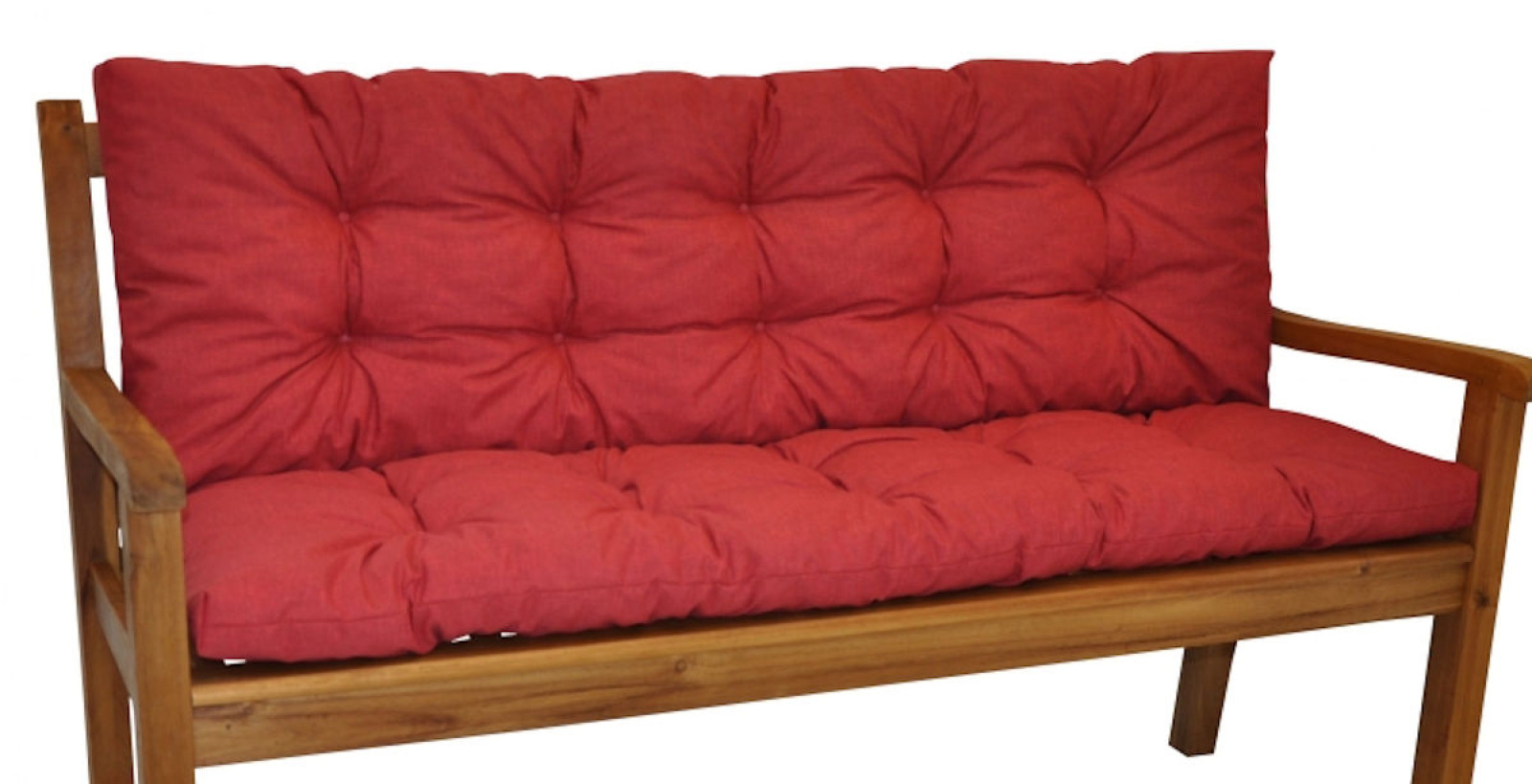 Kissen / Polster für Gartenbank / Bankkissen 120 cm rot