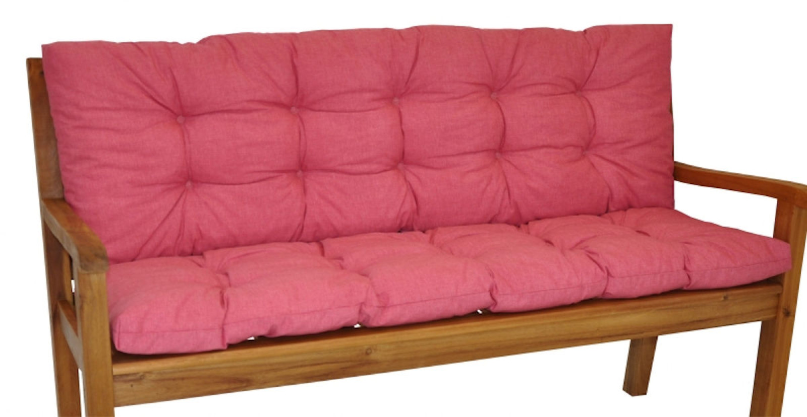 Kissen / Polster für Gartenbank / Bankkissen 120 cm alt rosa