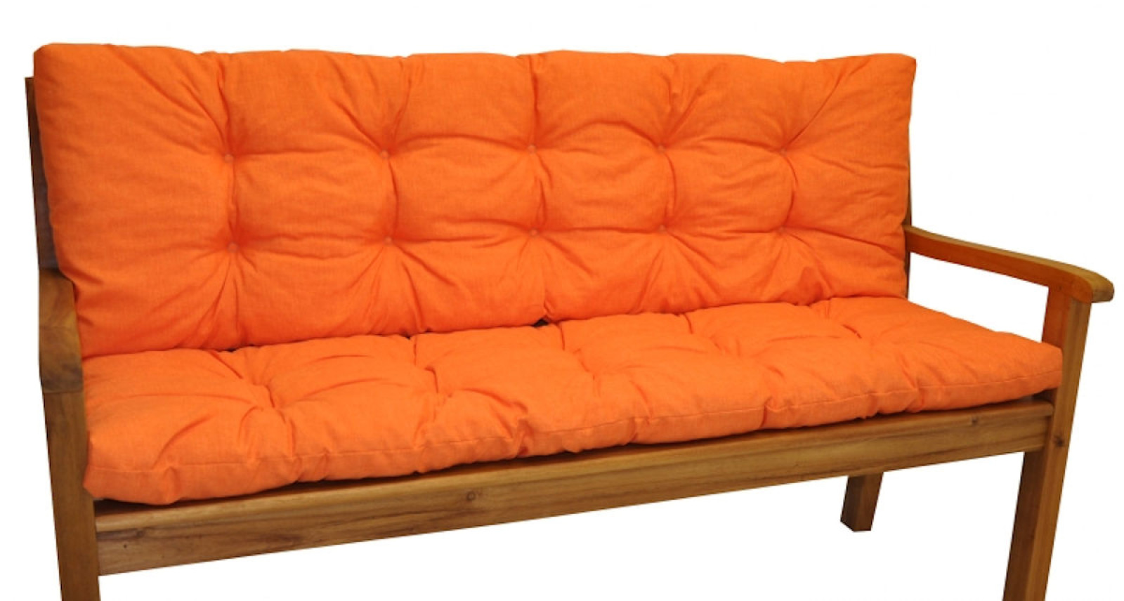 Kissen / Polster für Gartenbank / Bankkissen 120 cm orange