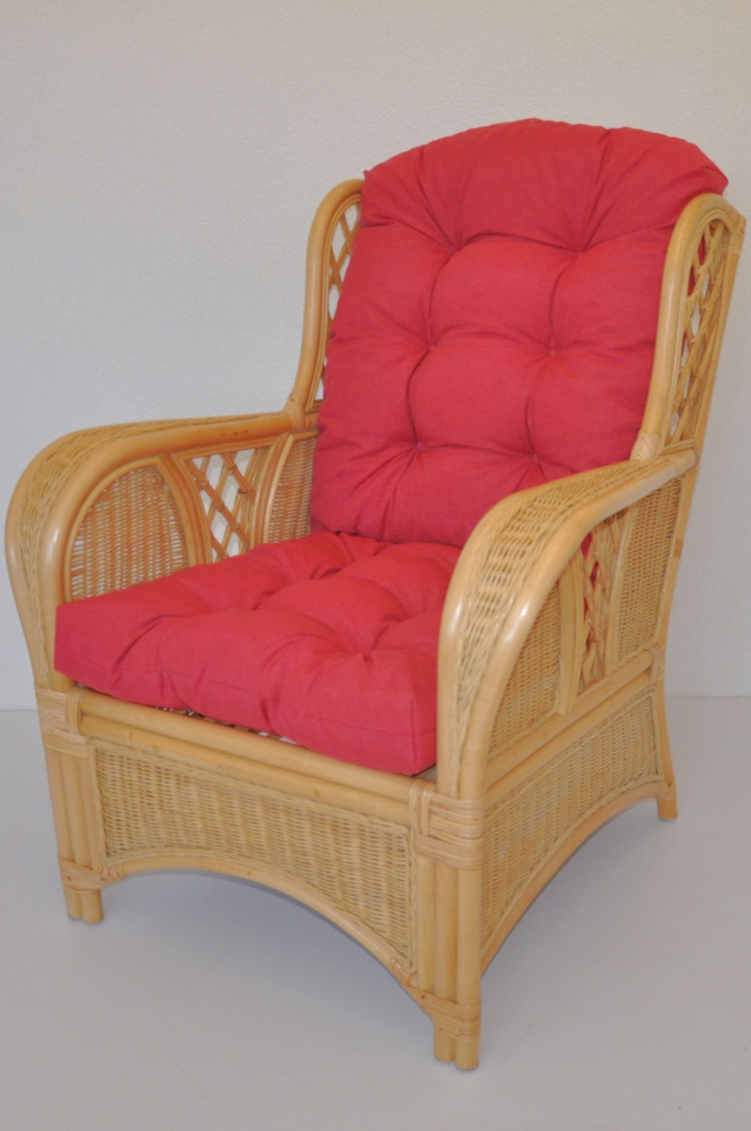 Rattanstuhl Rattansessel, Rattan Ohrensessel Oliver Fb. honig