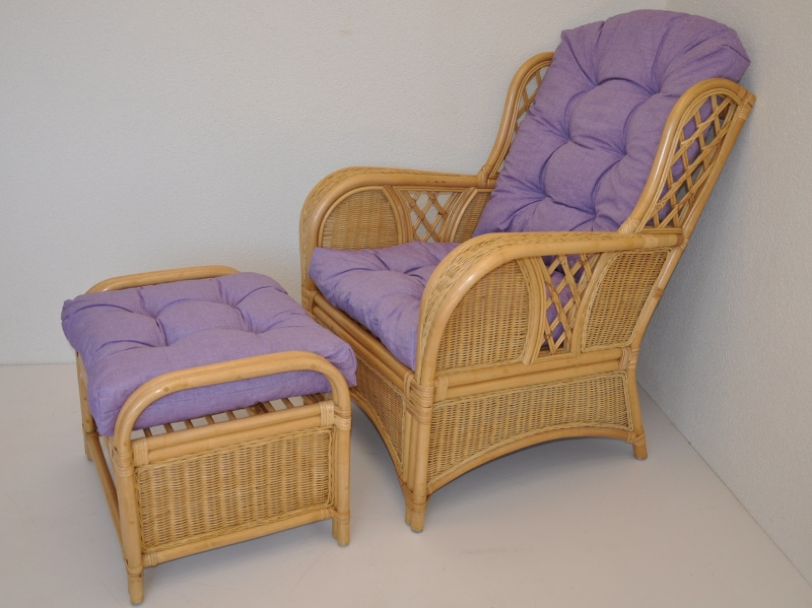 Rattanstuhl Rattansessel, Rattan Ohrensessel Oliver + Rattanhocker