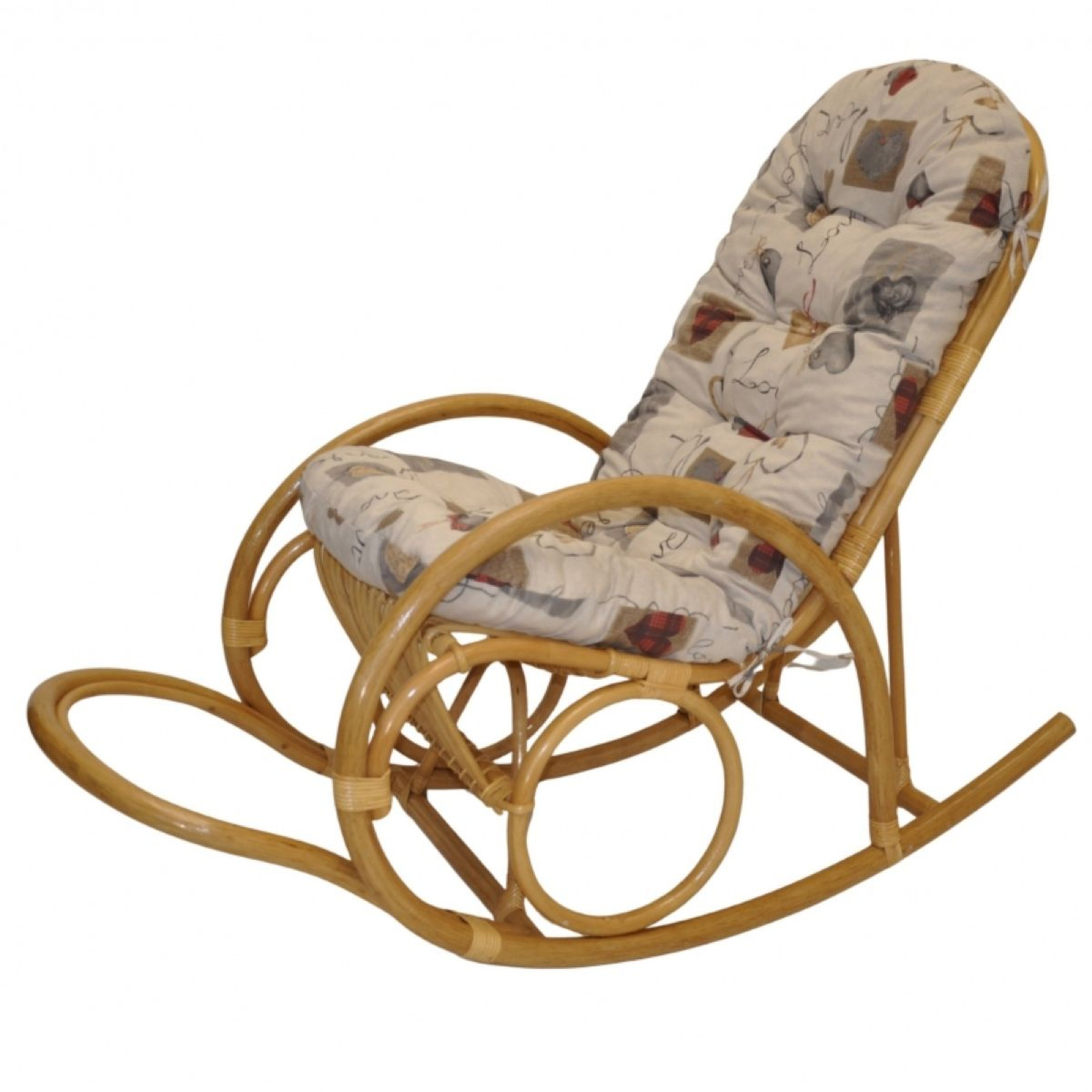 Rattan Schaukelstuhl Jenaira, Relexsessel Fb. honig