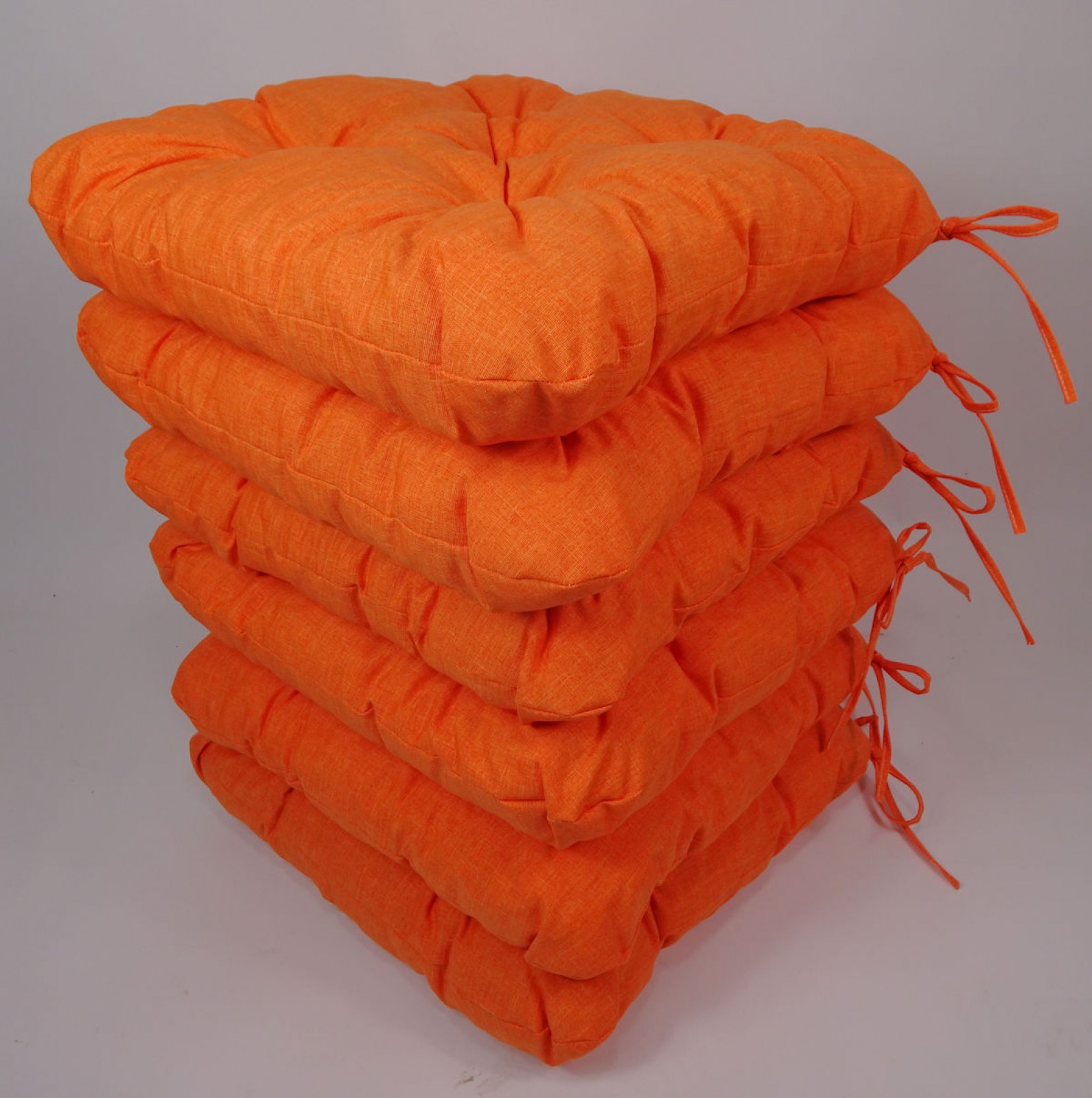 6x Stuhlkissen / Sitzkissen Klara Colore arancione (orange)