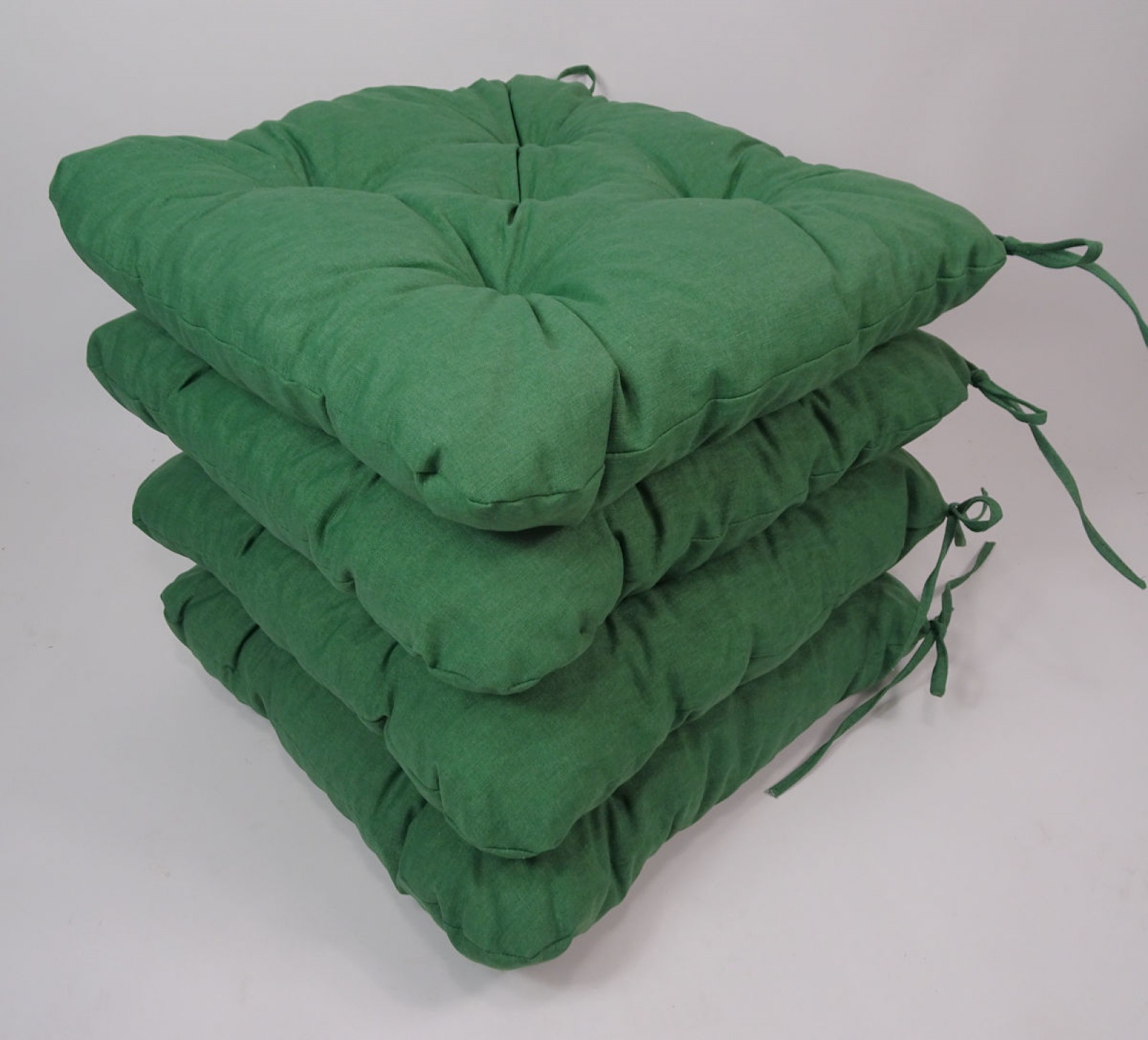 4x Stuhlkissen / Sitzkissen Klara Colore Colore verde scuro (dunkel grün)