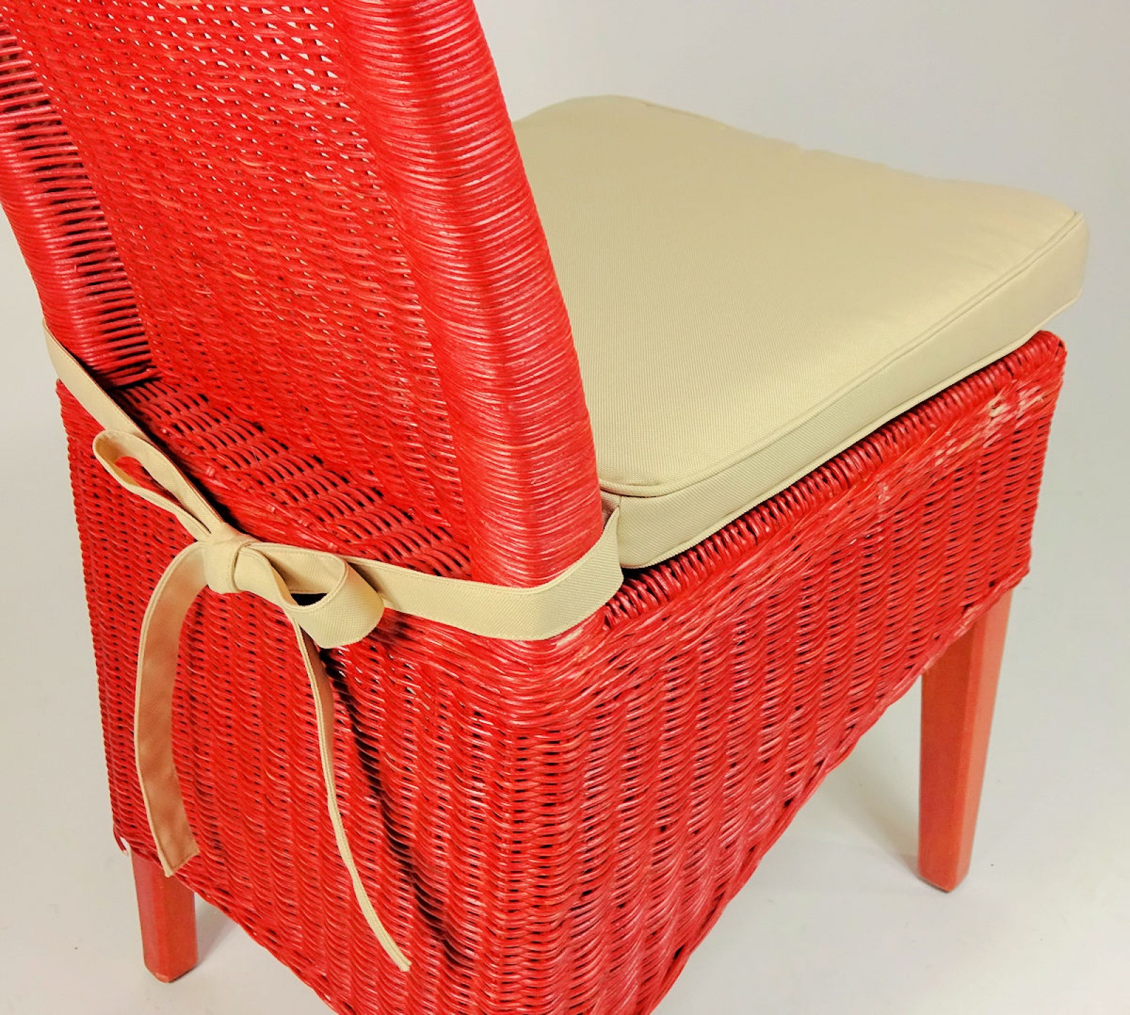 Stuhlkissen , Sitzkissen Bonia Plus mit Schleife 42 x 42 cm Fb. beige
