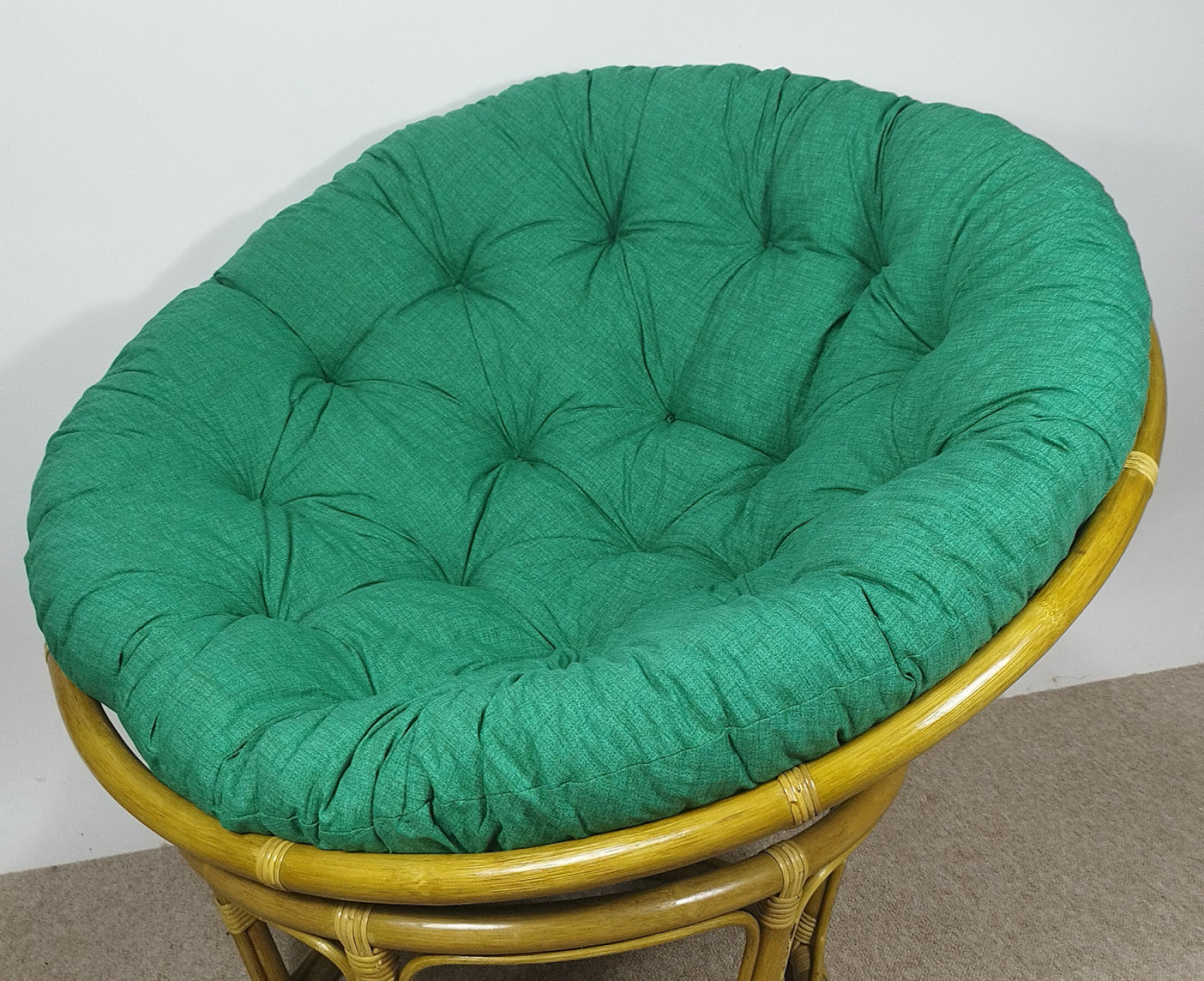 Polster / Kissen für Rattan Papasansessel Colore dark green ( dunkelgrün )