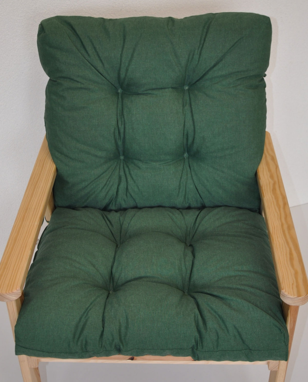 Polster für Gartenstuhl , Schaukelstuhl Nordic , Gr. 100 x 55 cm , Colore verde scuro (dunkelgrün)