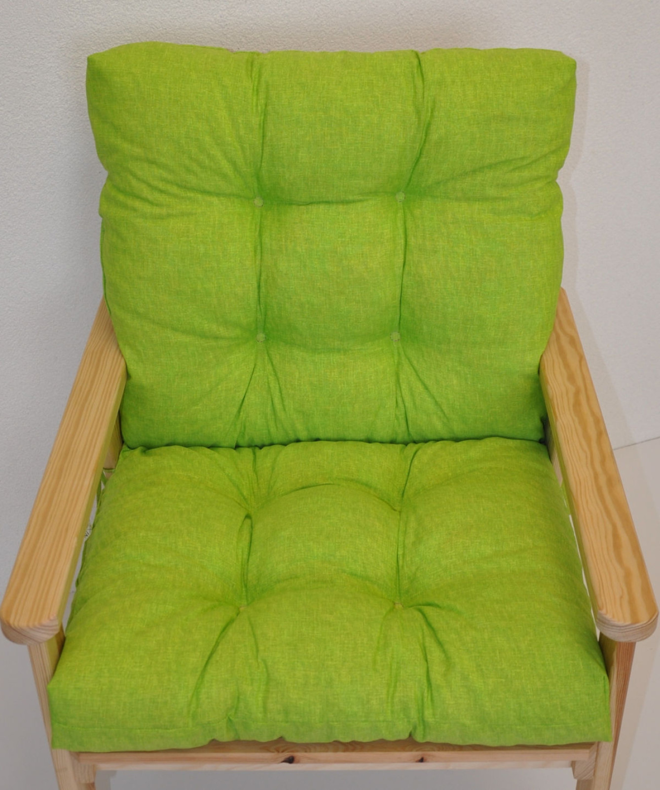 Polster für Gartenstuhl , Schaukelstuhl Nordic , Gr. 100 x 55 cm , Colore verde chiaro (hellgrün)