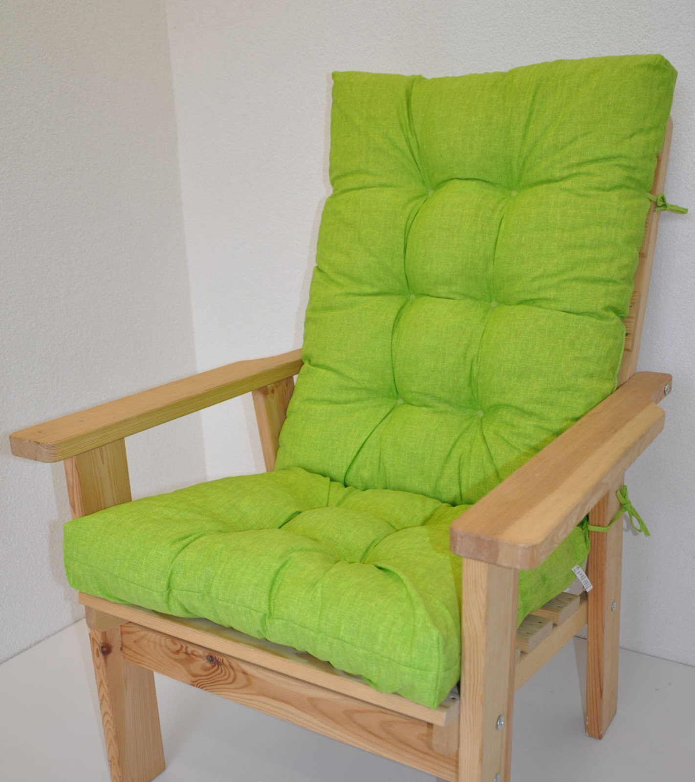 Polster für Gartenstuhl , Schaukelstuhl Sevila , Gr. 125 x 55 cm , Colore verde chiaro (hellgrün)