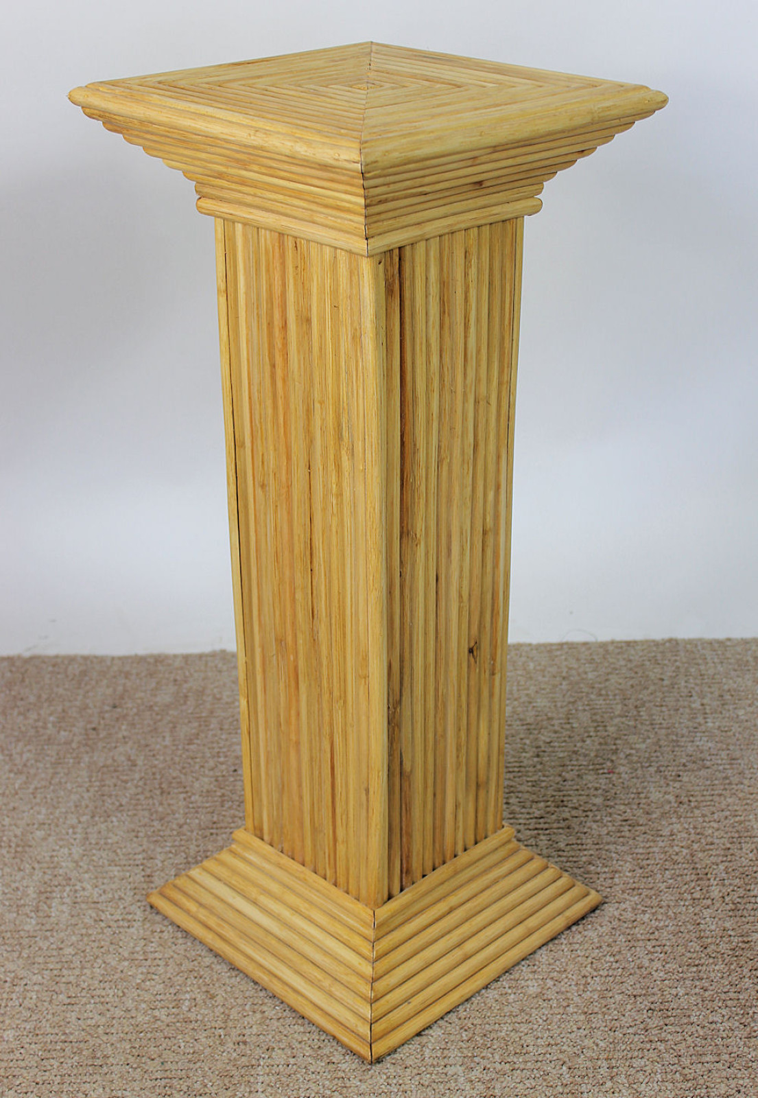 Rattani.de - Rattan Blumensäule , Blumenständer Fb. honig 30x30x72 cm