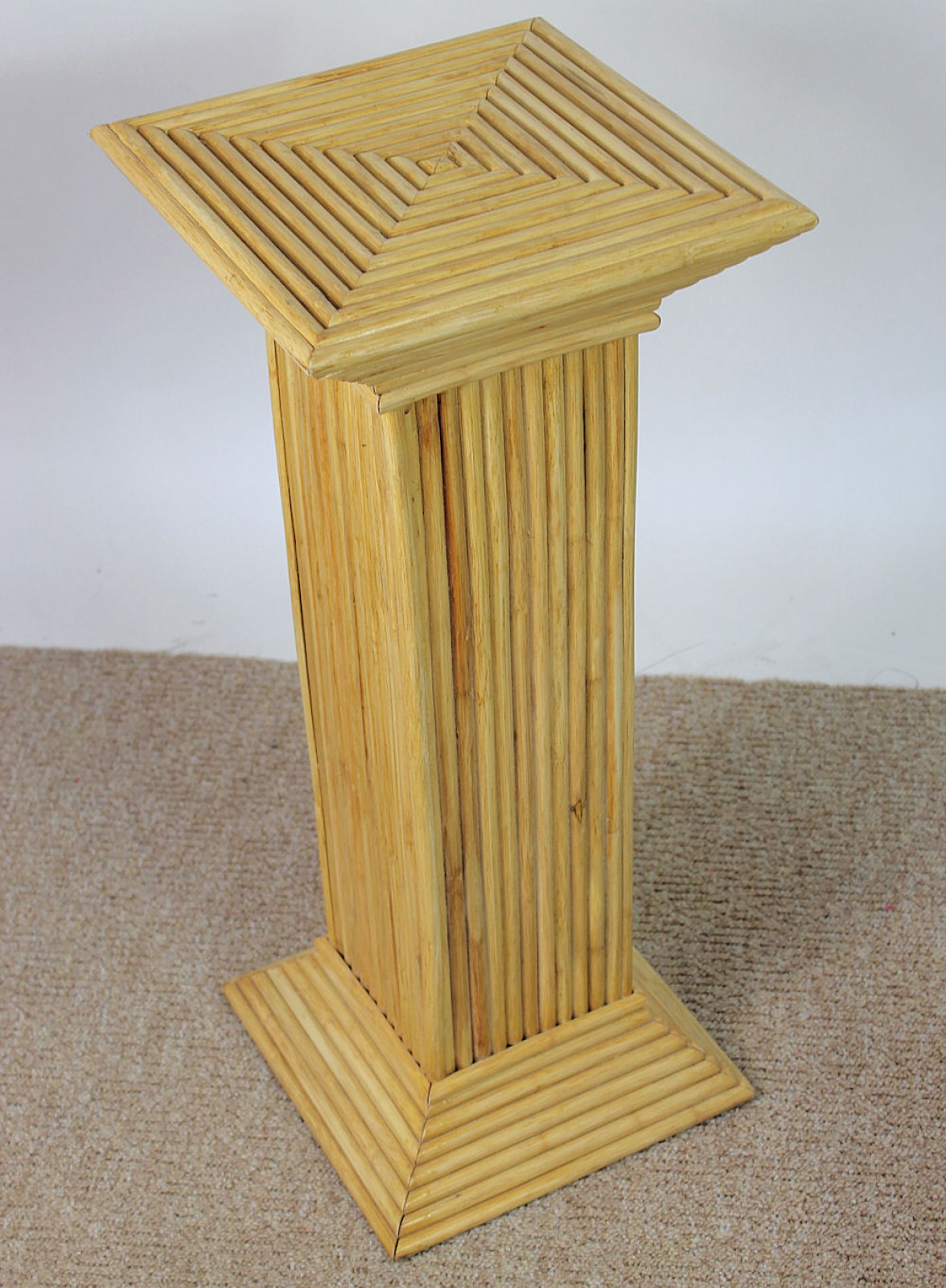 Rattani.de - Rattan Blumensäule , Blumenständer Fb. honig 30x30x72 cm