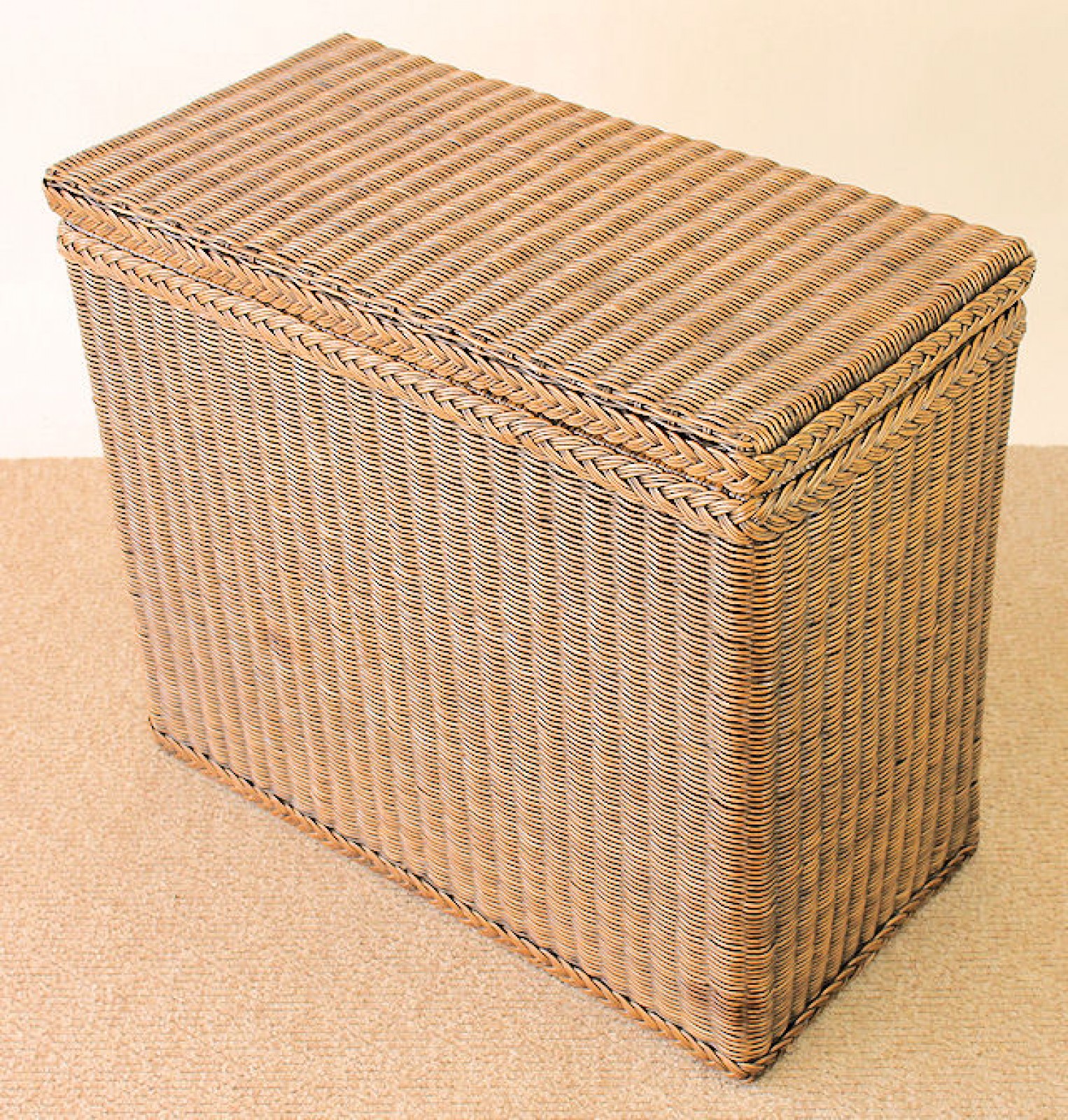 Rattani.de - Rattan Wäschesortierer 3 Fächer Fb. Toast Brown