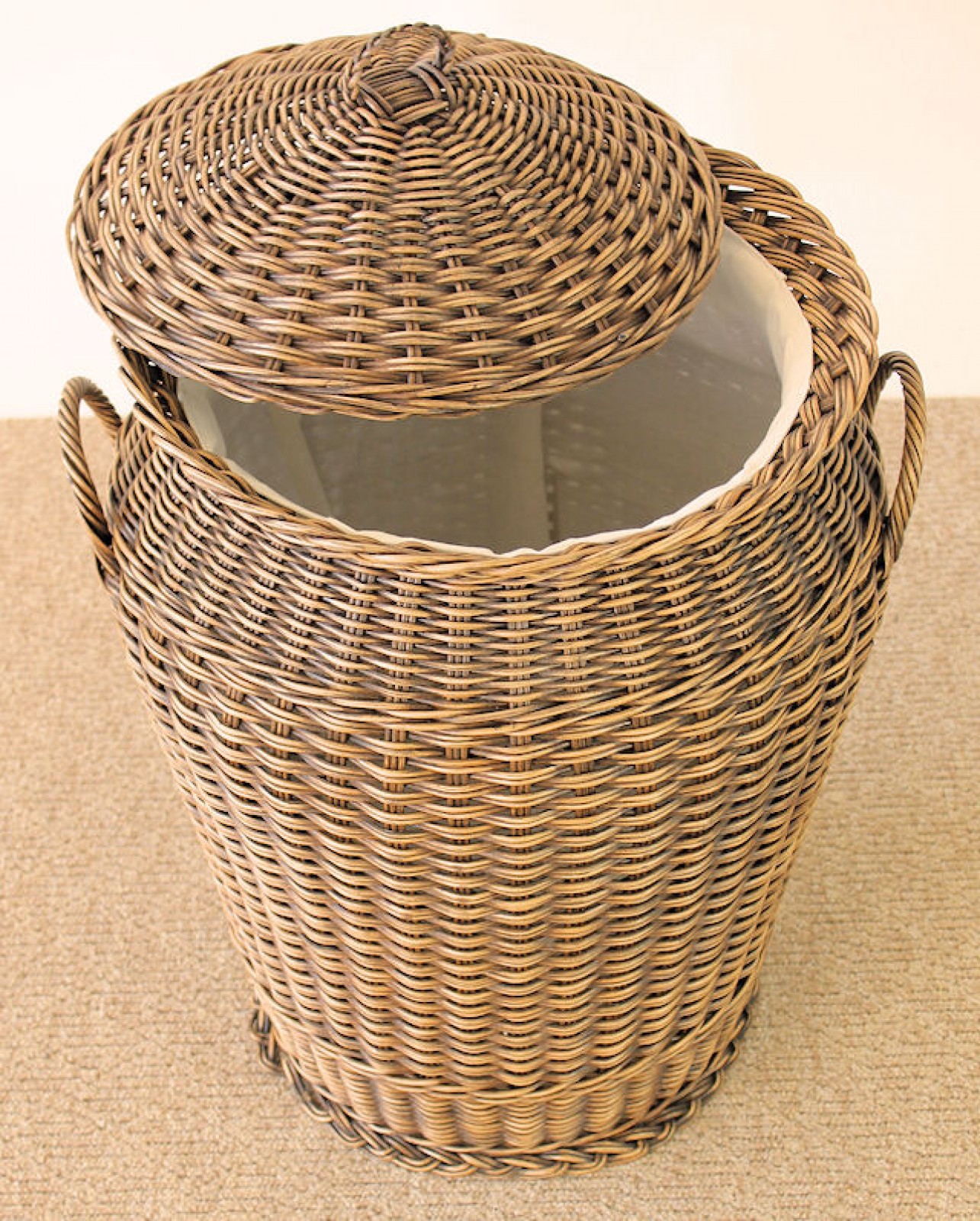 Rattani.de - Rattan Wäschebehälter Wäschekorb Fb. Toast Brown