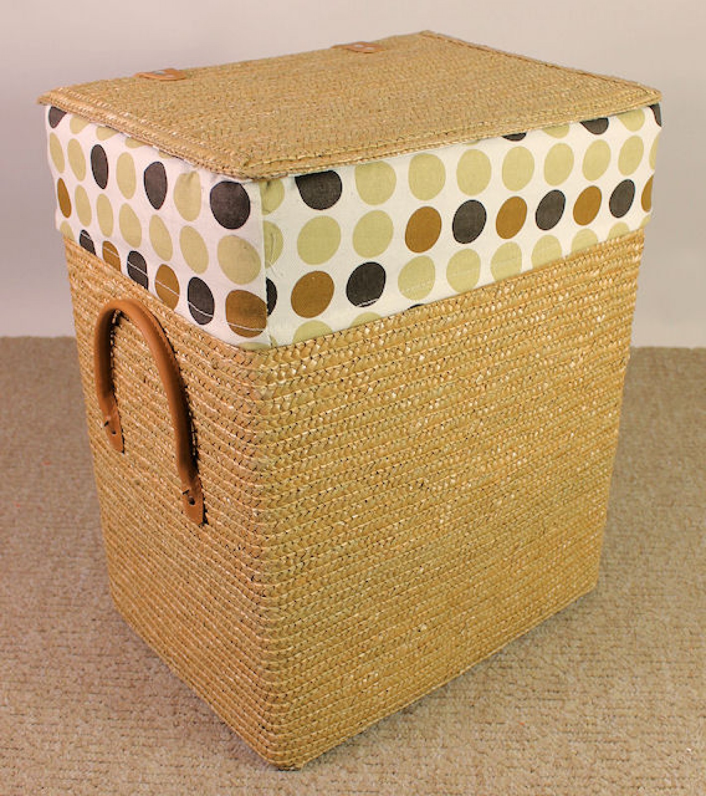 Wäschekorb Reisstroh 38 x 30 cm H 48 cm