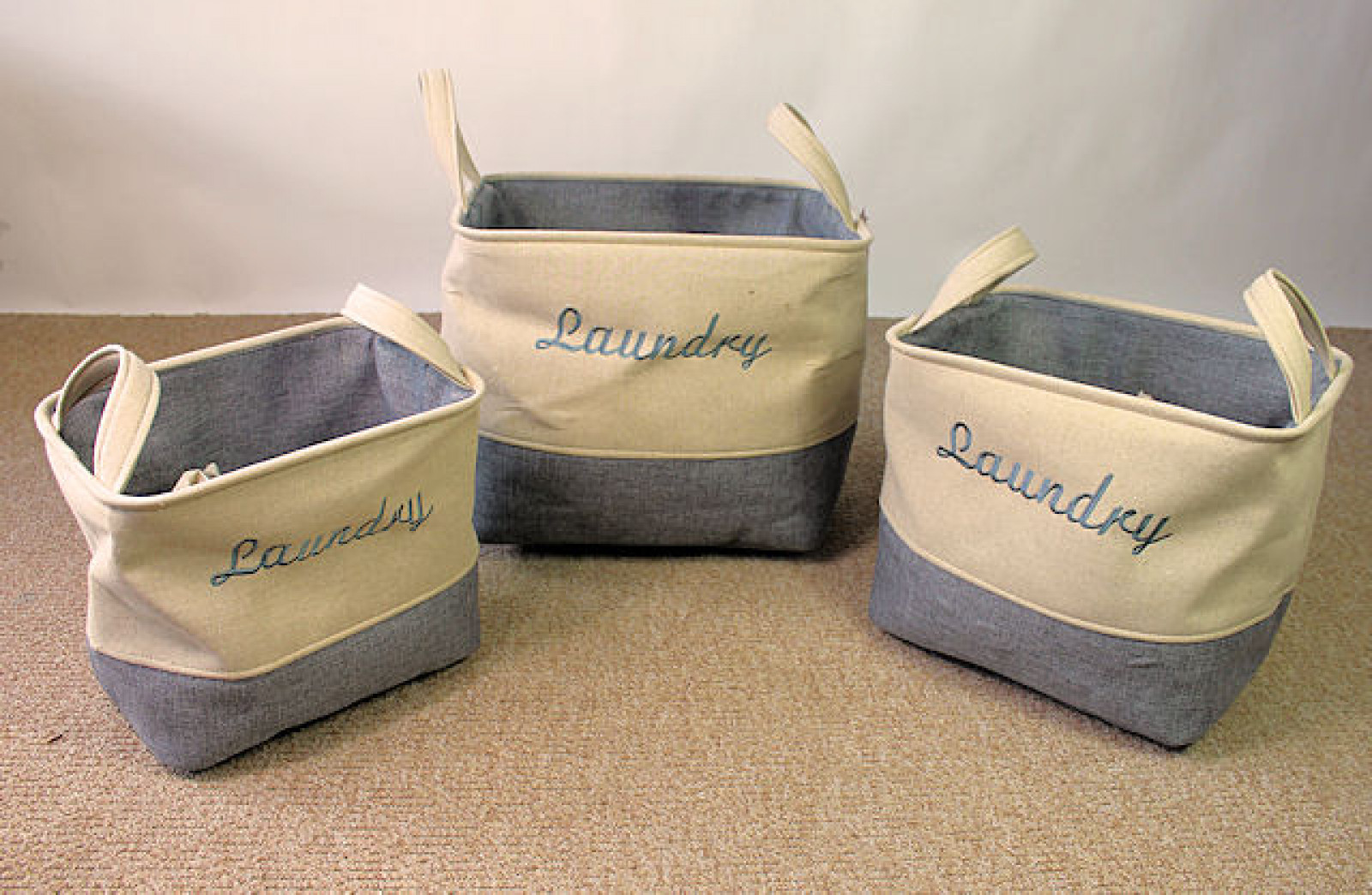 3 teiliges Wäschekorbset "Laundry"