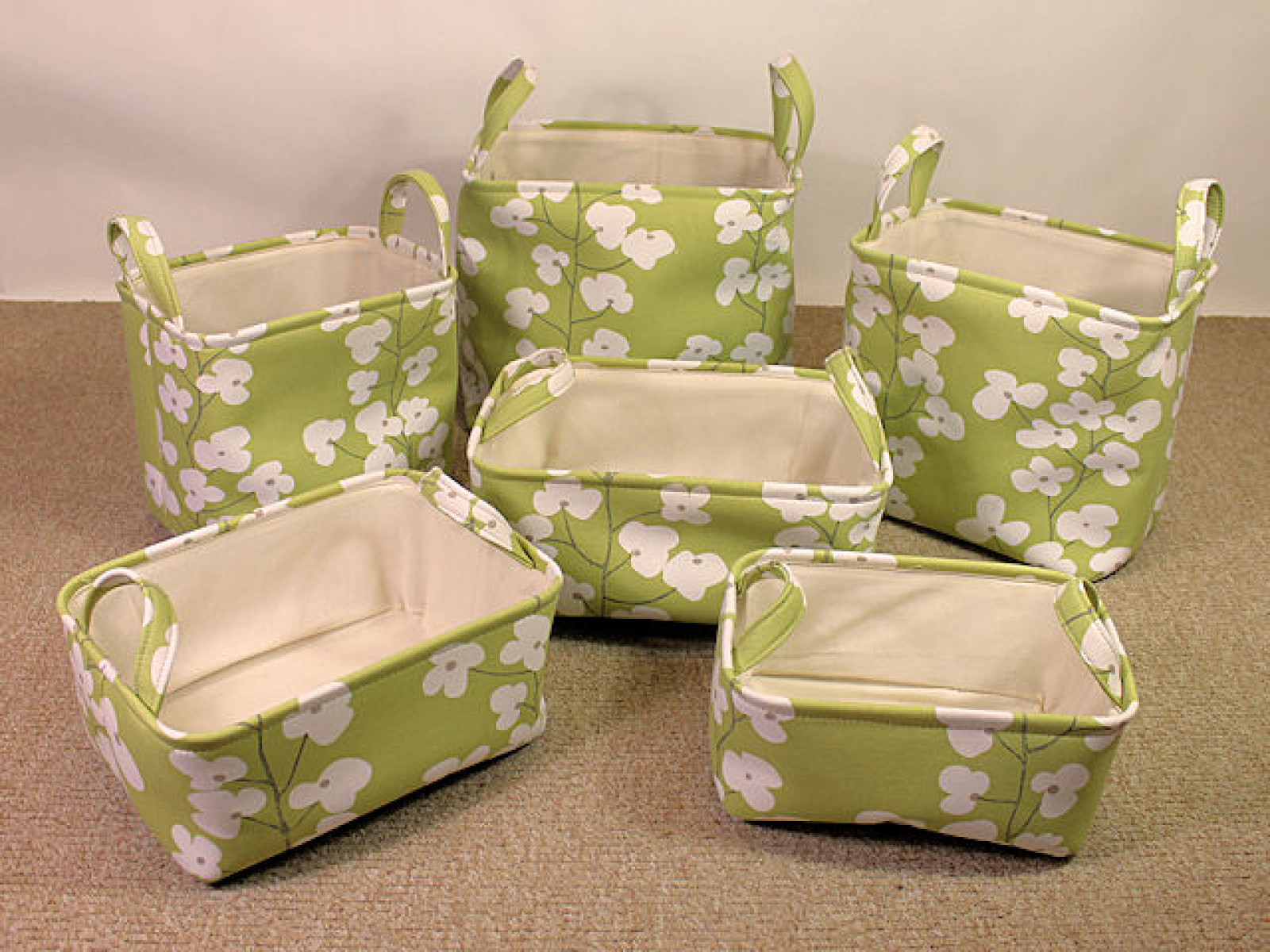 6 teiliges Wäschekorbset "Laundry" Wäschekörbe / Ablagekörbe