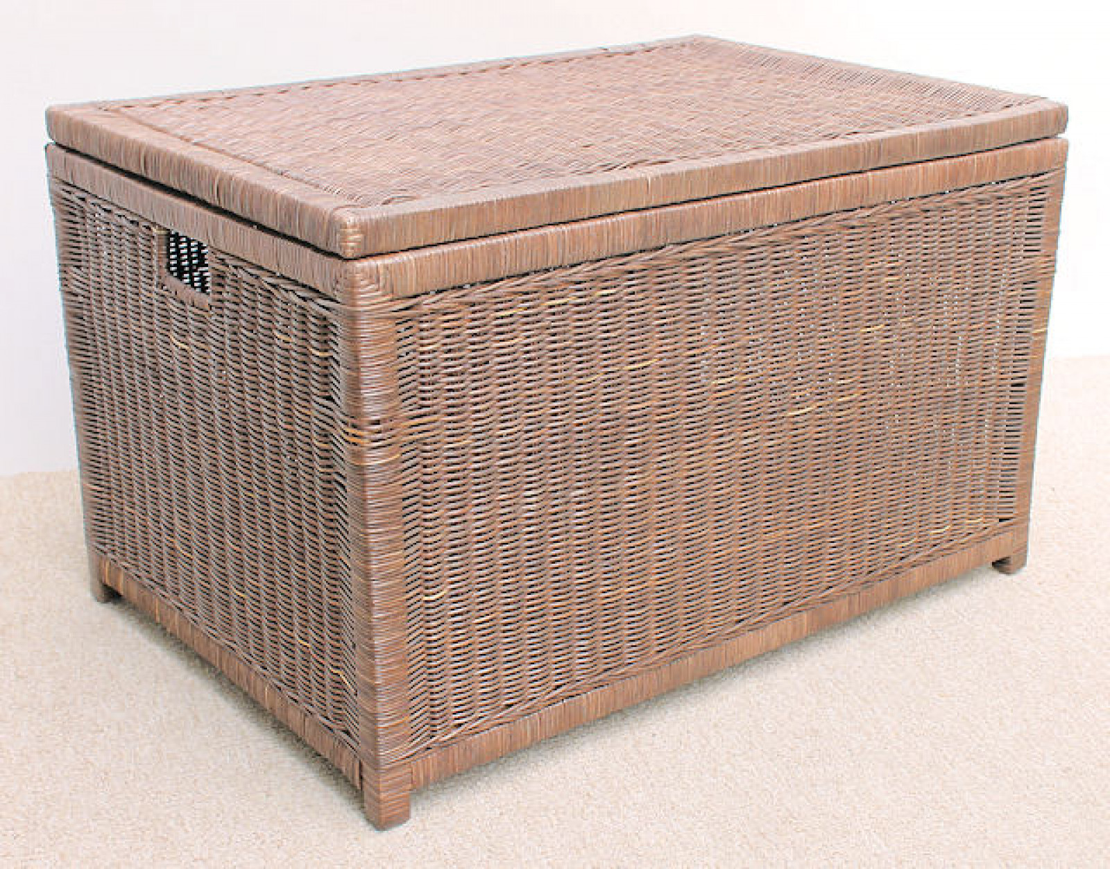 Rattan Betttruhe , Wäschetruhe Gr. 88x60 cm H 55 cm Fb. darkbrown