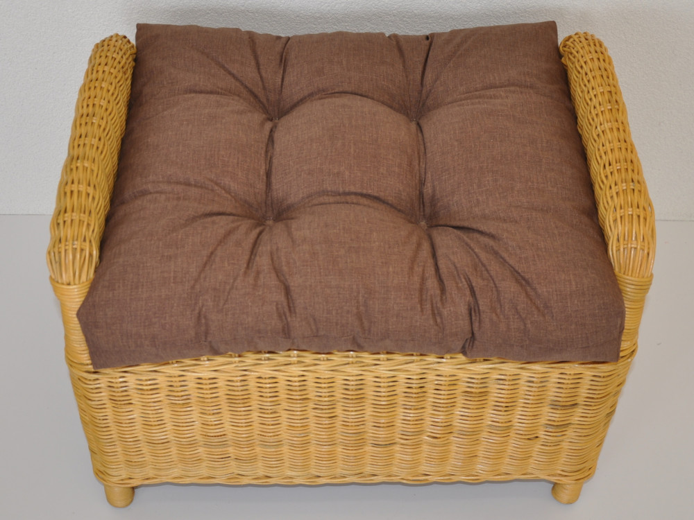 Polster / Kissen für Rattan Ohrensessel Hockerkissen Colore Marrone (dunkelbraun) 50 x 40 cm Top Qualität