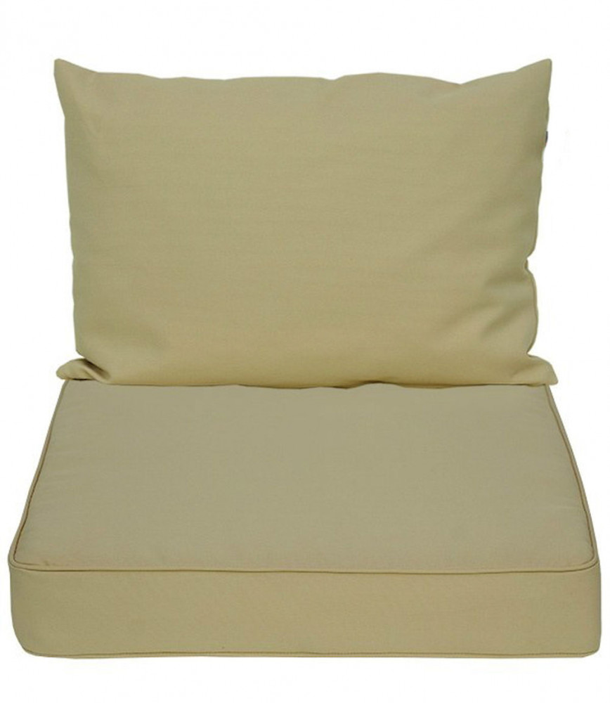 Kissen / Polster für PE - Rattanmöbel , Set Sitz + Rücken beige