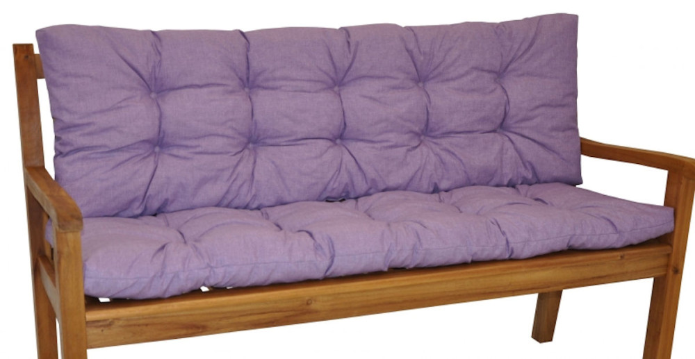 Kissen / Polster für Gartenbank / Bankkissen 120 cm violett