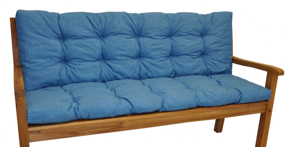 Kissen / Polster für Gartenbank / Bankkissen 120 cm türkis