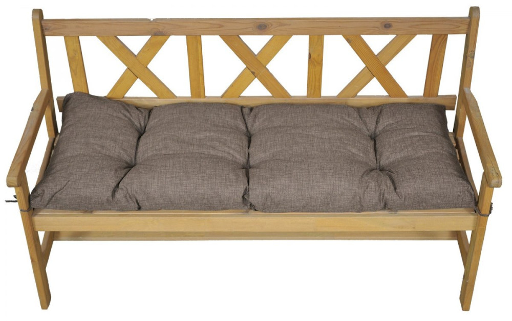 Kissen , Polster für Gartenbank , Bankkissen 120 cm , Fb. Nuevo Loneta braun
