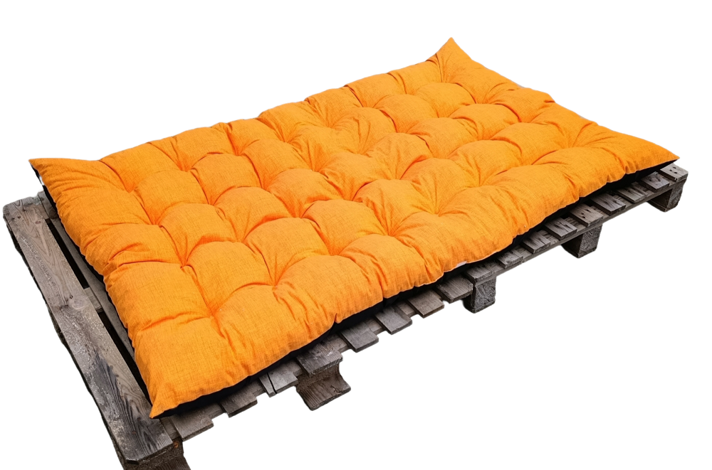 Gartenmatraze Maxikissen 180x115 cm Gartenkissen Orange
