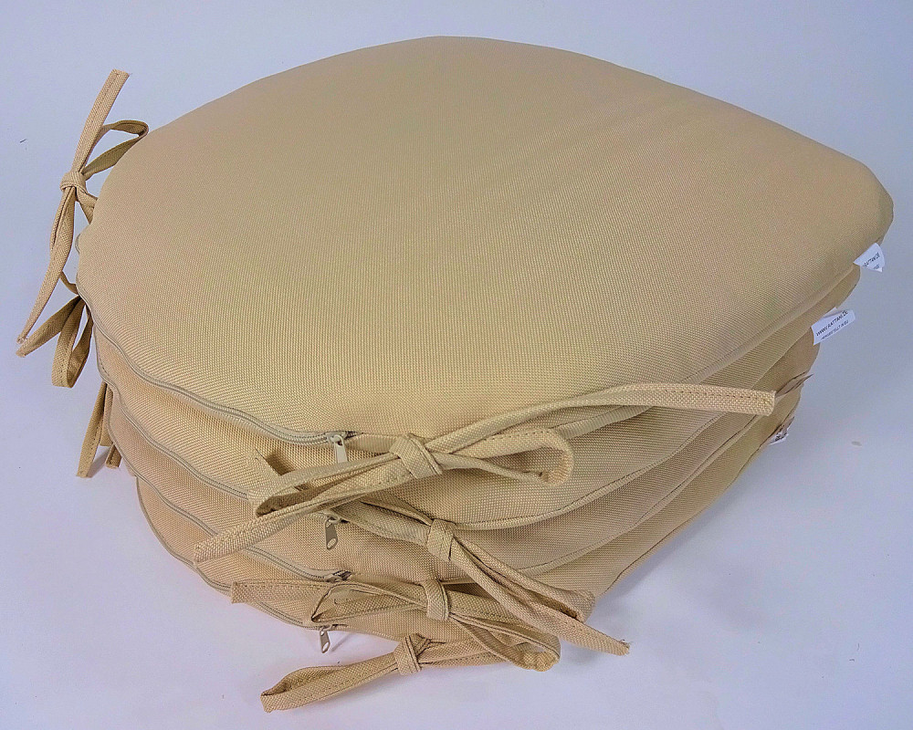 4 x Stuhlkissen / Sitzkissen Altea 38x40x4 Fb. beige