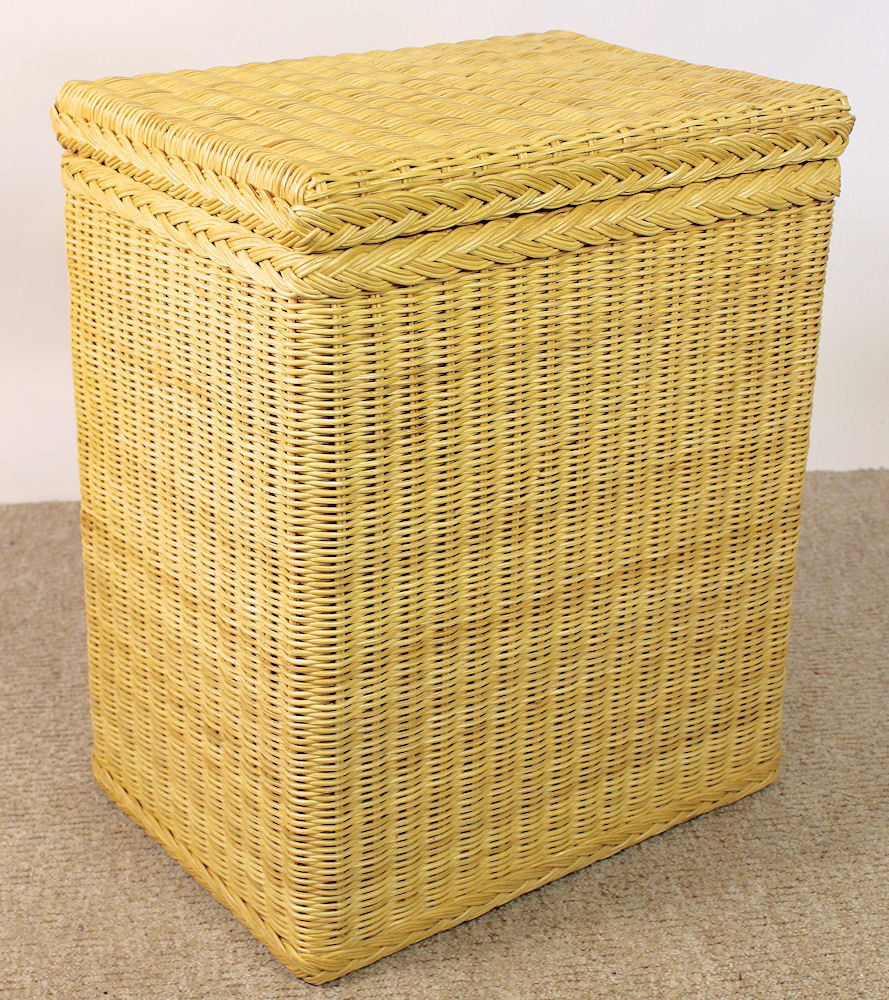 Rattan Wäschekorb Wäschebehälter 52x37x62 honig