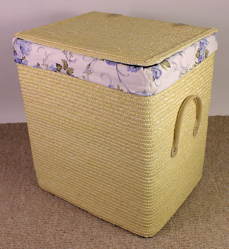 Wäschekorb Reisstroh 46 x 36 cm H 50 cm