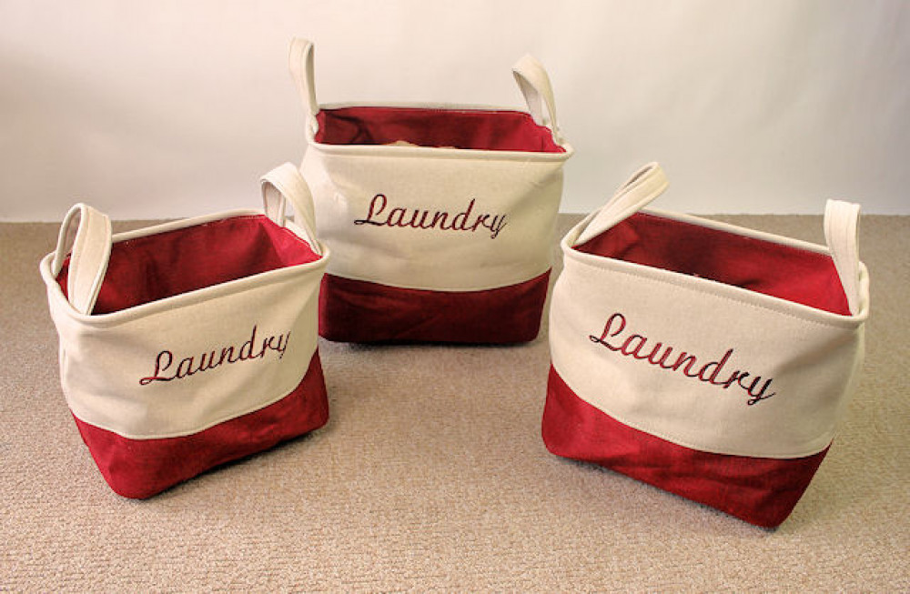 3 teiliges Wäschekorbset "Laundry"